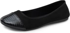 Alpine Swiss Kelly Cap Toe Ballet Flats Two Tone Comfortable Slip On Flat Shoes