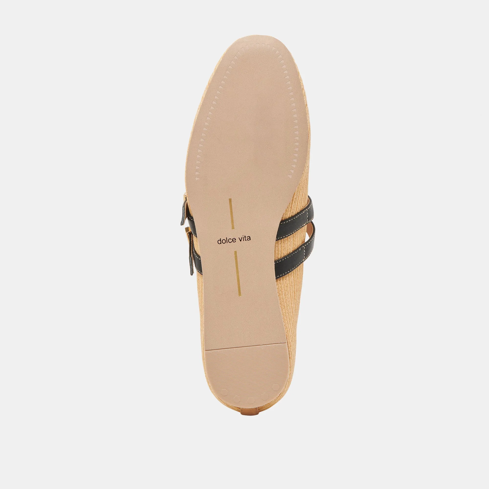 BAYLEE WIDE BALLET FLATS NATURAL RAFFIA
