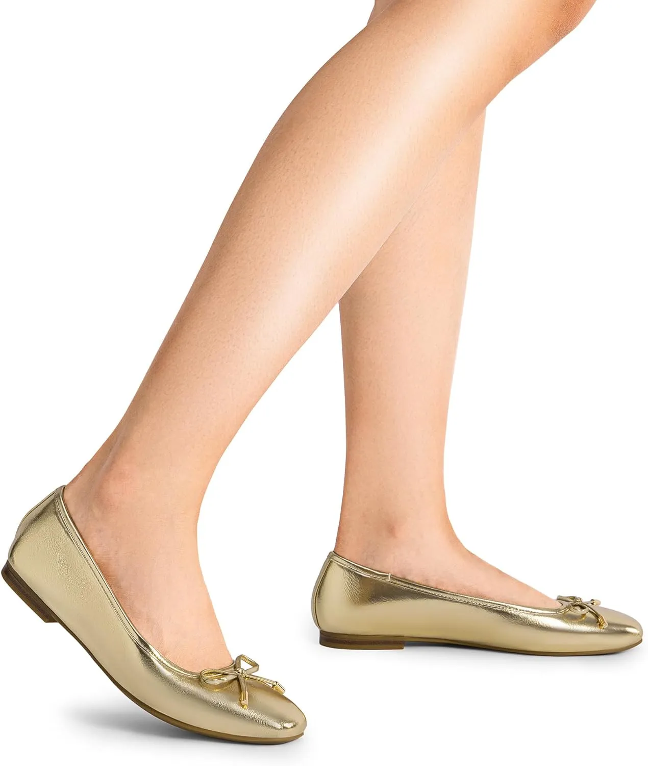 DREAM PAIRS Women's Flats Square Toe Ballet Flats Comfortable Casual Ballerina Flat Dress Shoes with Bow Suitable for Dressy Business Casual Work Office