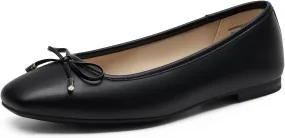 DREAM PAIRS Women's Flats Square Toe Ballet Flats Comfortable Casual Ballerina Flat Dress Shoes with Bow Suitable for Dressy Business Casual Work Office