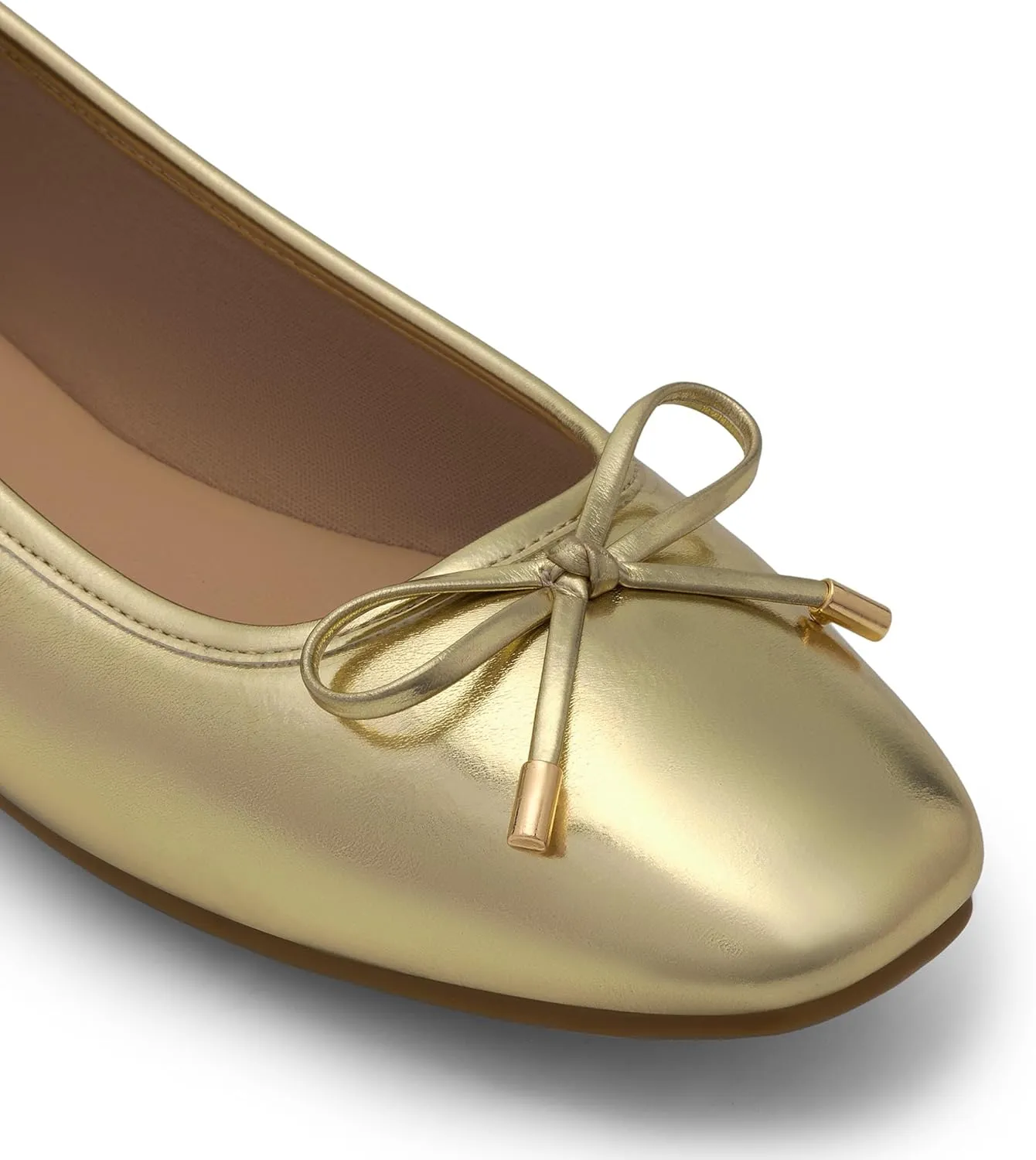 DREAM PAIRS Women's Flats Square Toe Ballet Flats Comfortable Casual Ballerina Flat Dress Shoes with Bow Suitable for Dressy Business Casual Work Office