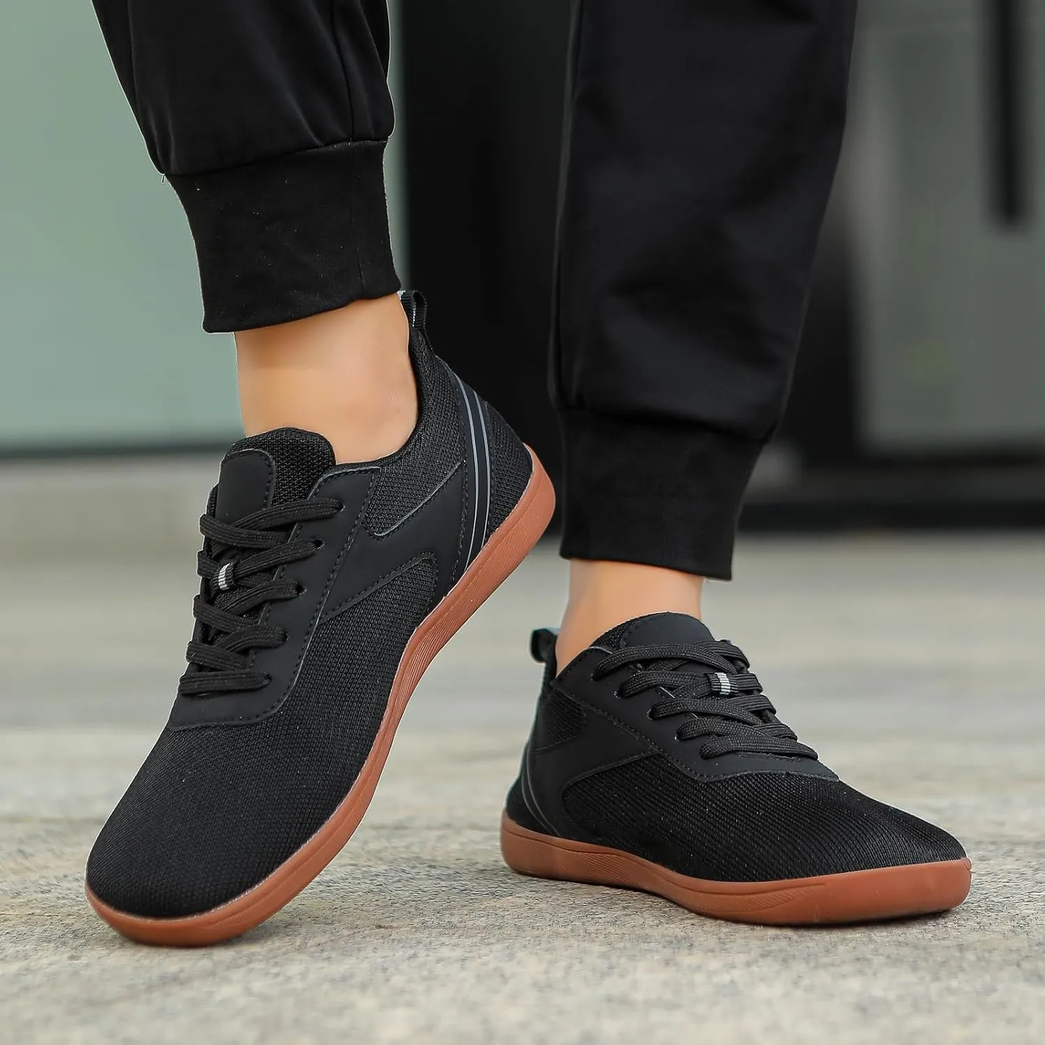 Flat Sneakers for Women Casual Slip On Walking Shoes Tennis Lightweight Gym Sneakers Womens Mens Breathable Mesh Knit Walking Sneaker On Feet All Day