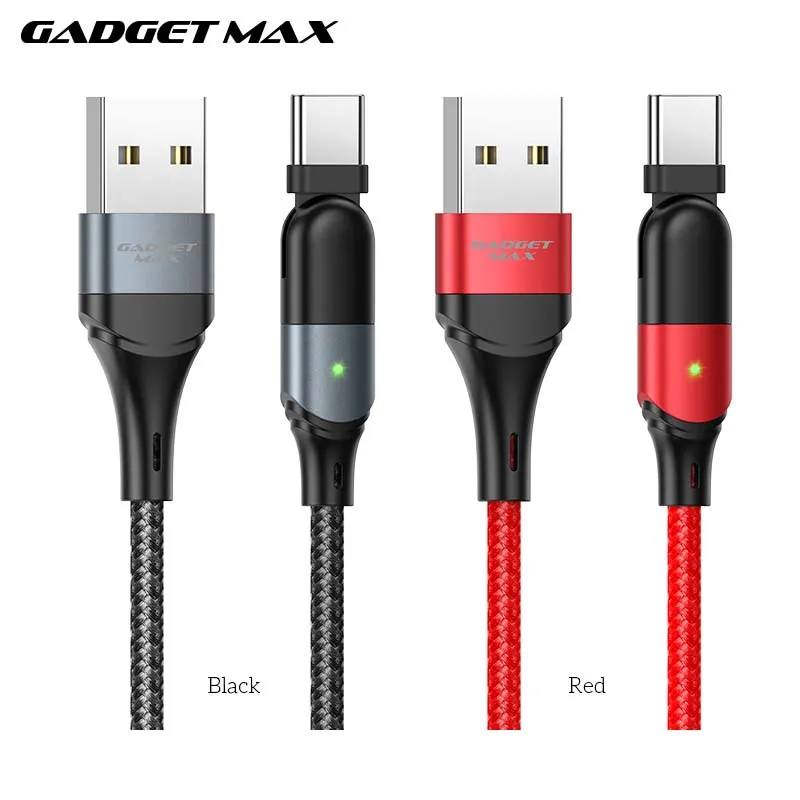GADGET MAX GX12 FAST CHARGING EXQUISITE & PRACTICAL DATA CABLE FOR TYPE-C (3A) (1.2M) - RED
