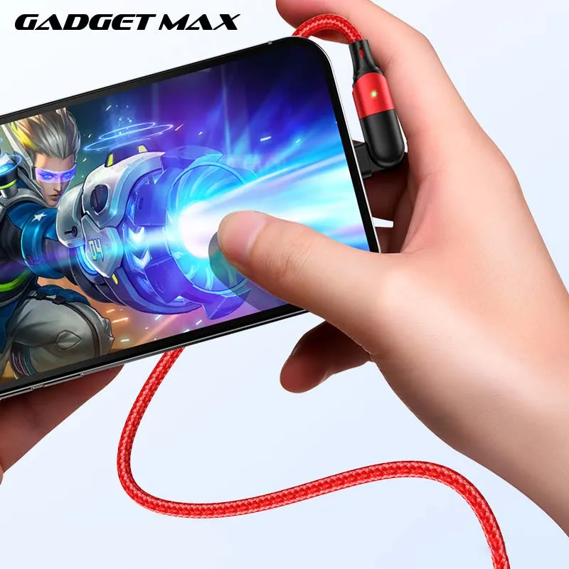 GADGET MAX GX12 FAST CHARGING EXQUISITE & PRACTICAL DATA CABLE FOR TYPE-C (3A) (1.2M) - RED