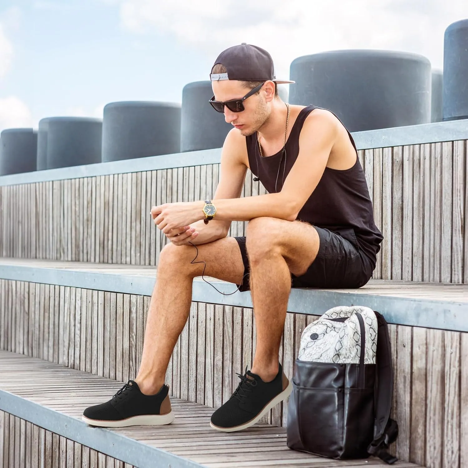 HEEZ Men's Casual Shoes Dress Sneakers Fashion Walking Shoes for Men Oxfords Lightweight Comfortable Tennis