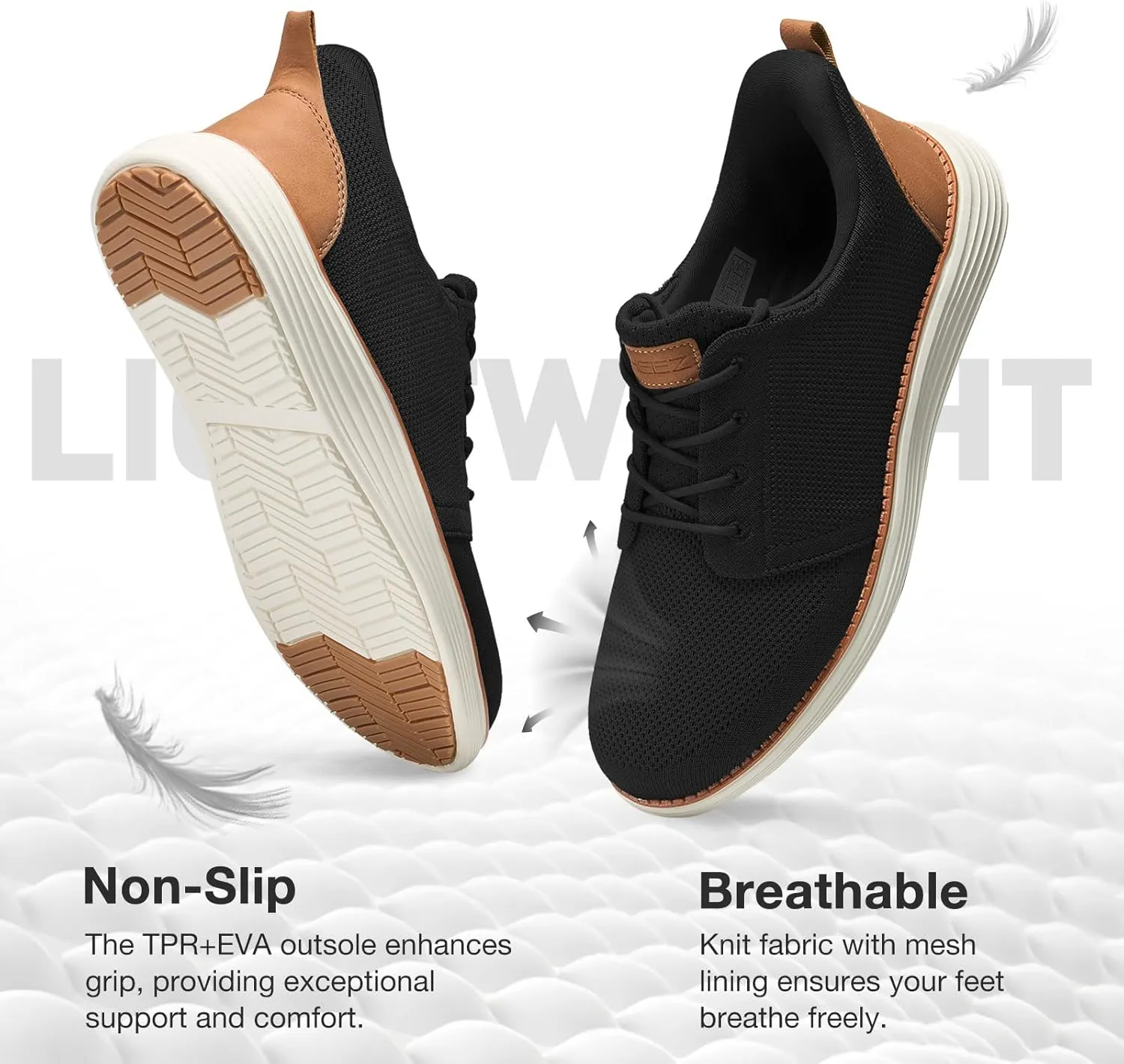 HEEZ Men's Casual Shoes Dress Sneakers Fashion Walking Shoes for Men Oxfords Lightweight Comfortable Tennis