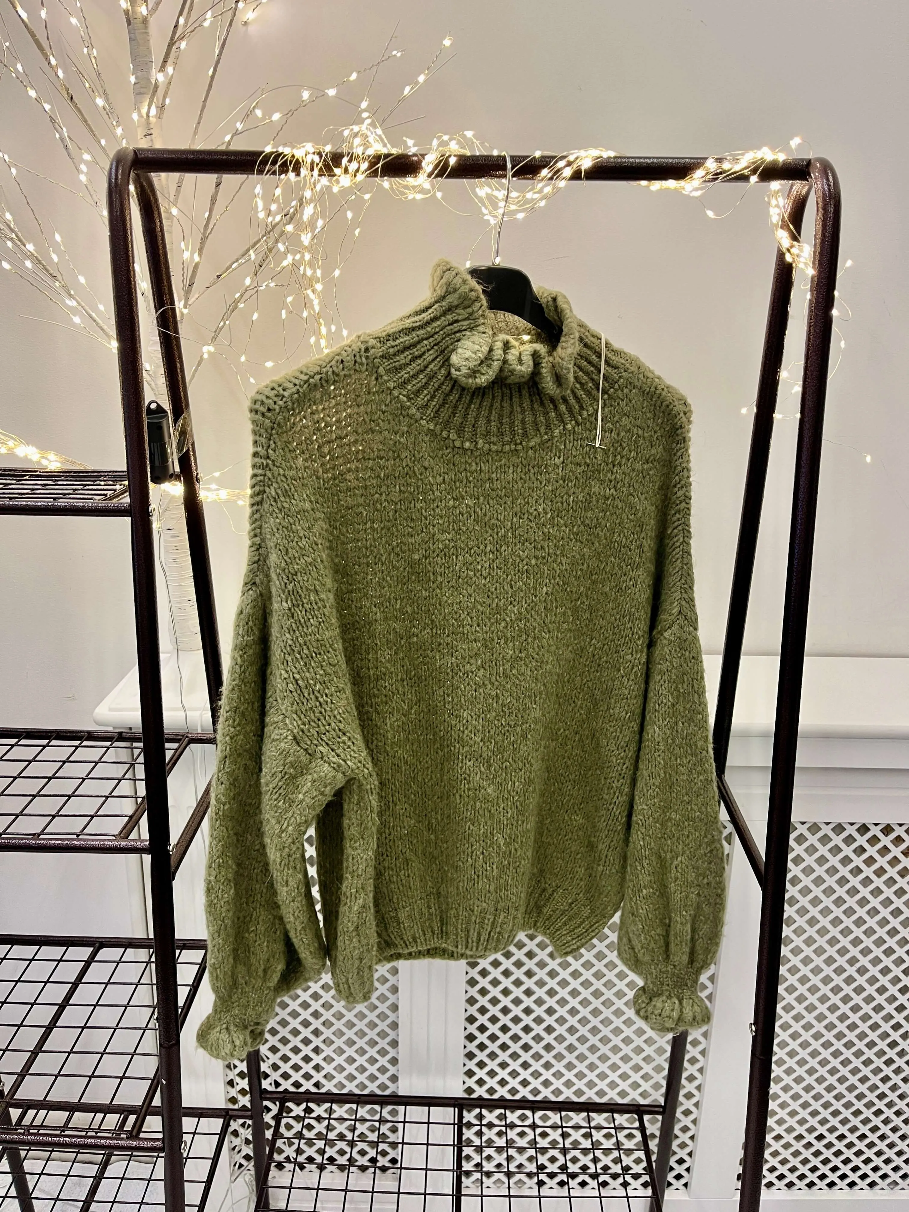 Jasmine Fluted High Neck Chunky Jumper