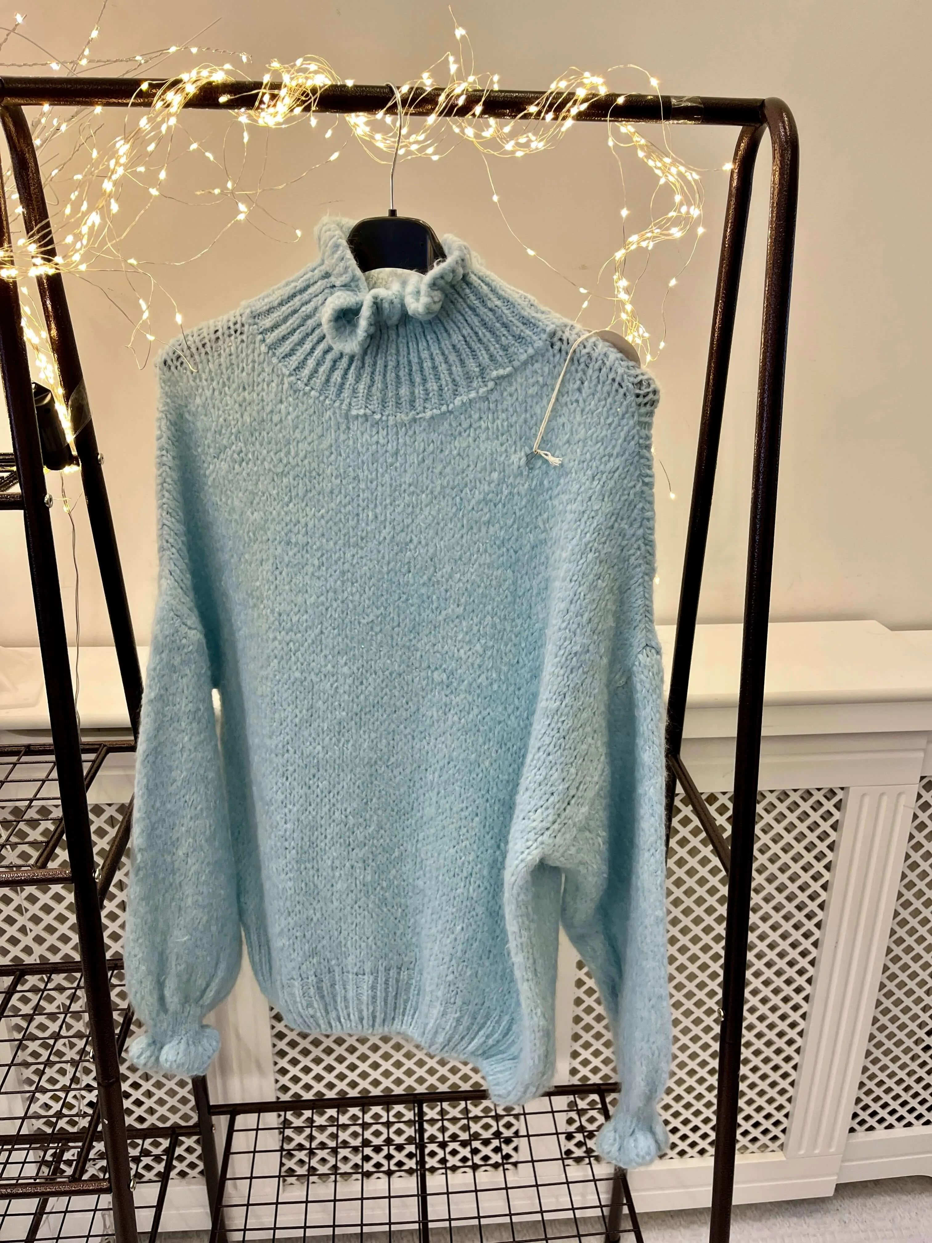 Jasmine Fluted High Neck Chunky Jumper