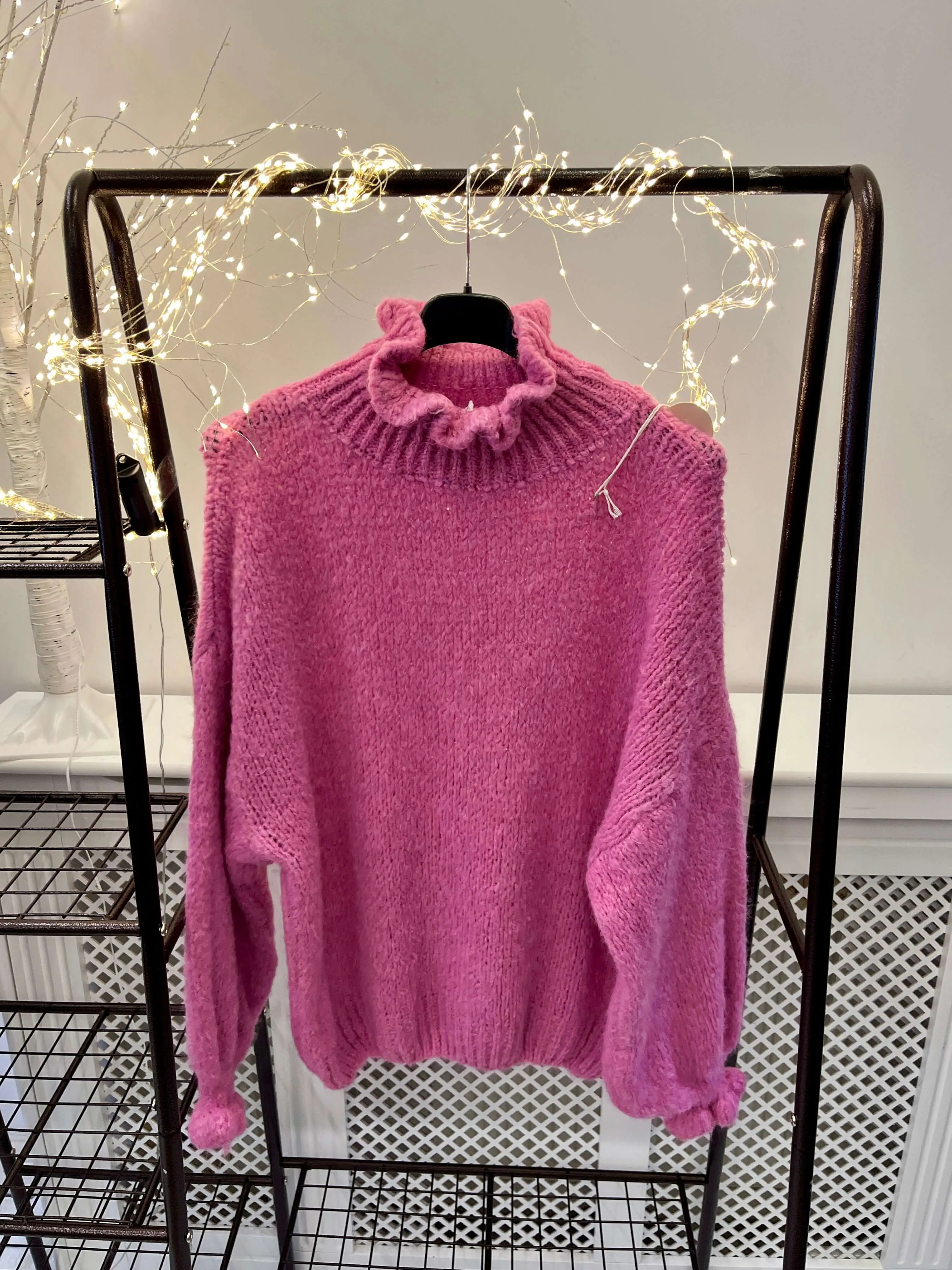 Jasmine Fluted High Neck Chunky Jumper