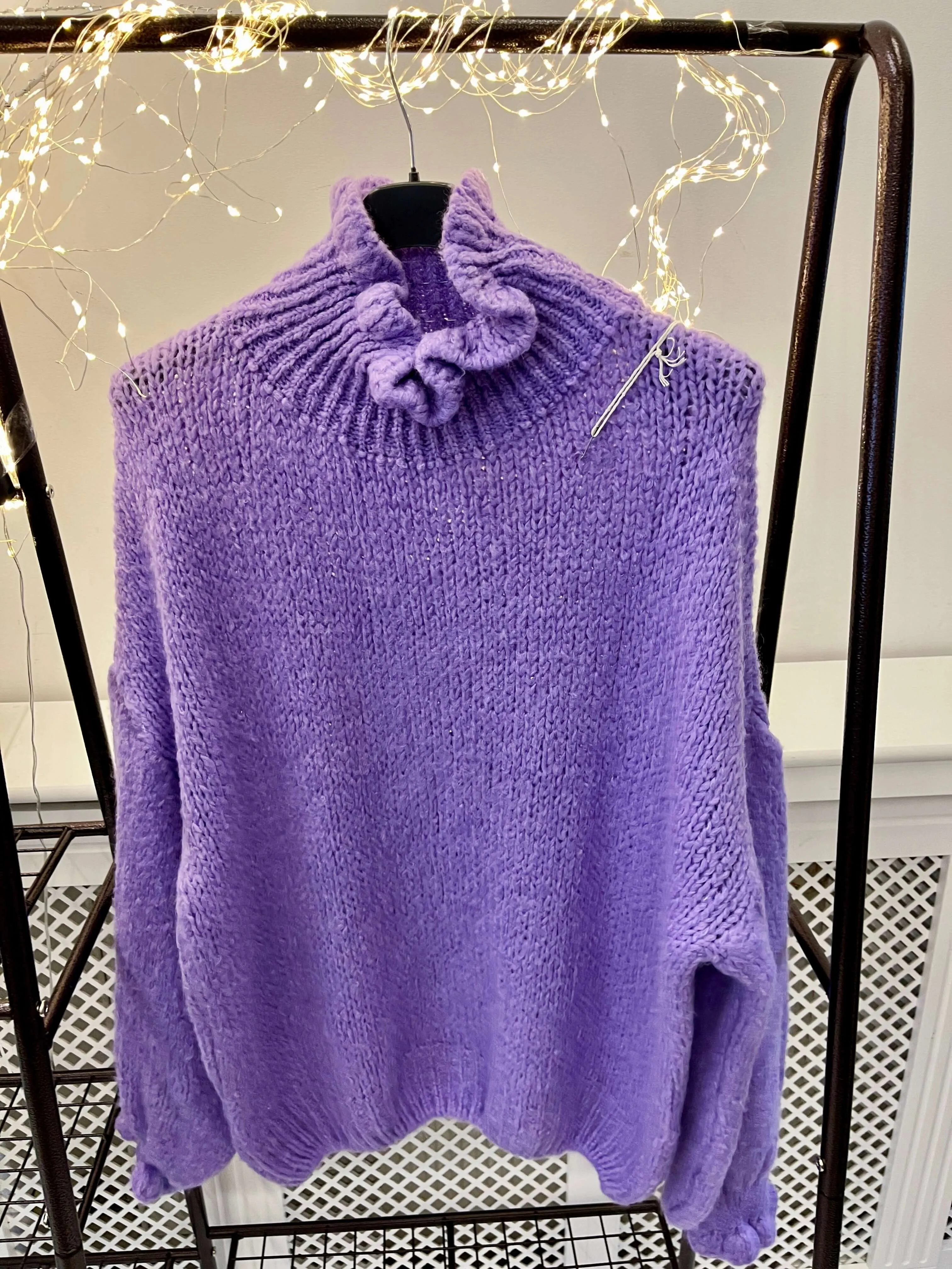 Jasmine Fluted High Neck Chunky Jumper