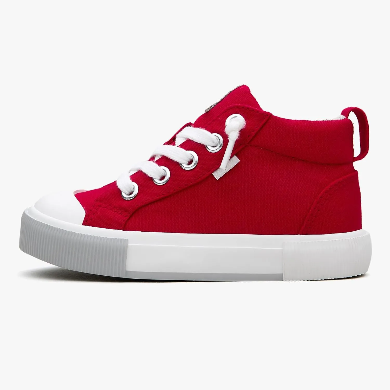 Kids' Cotton Mid-Top Slip-On Sneakers - Casual Canvas Shoes for Girls and Boys