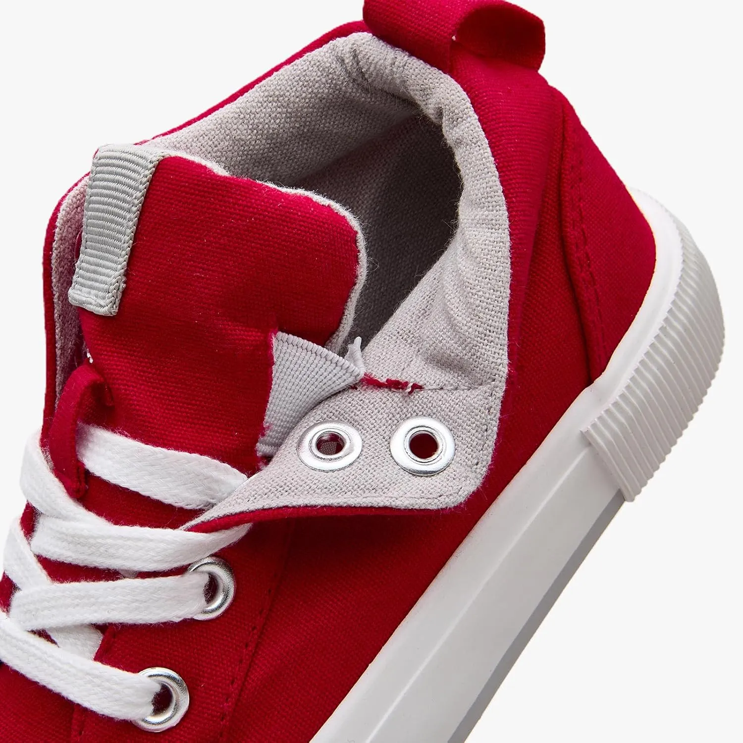 Kids' Cotton Mid-Top Slip-On Sneakers - Casual Canvas Shoes for Girls and Boys