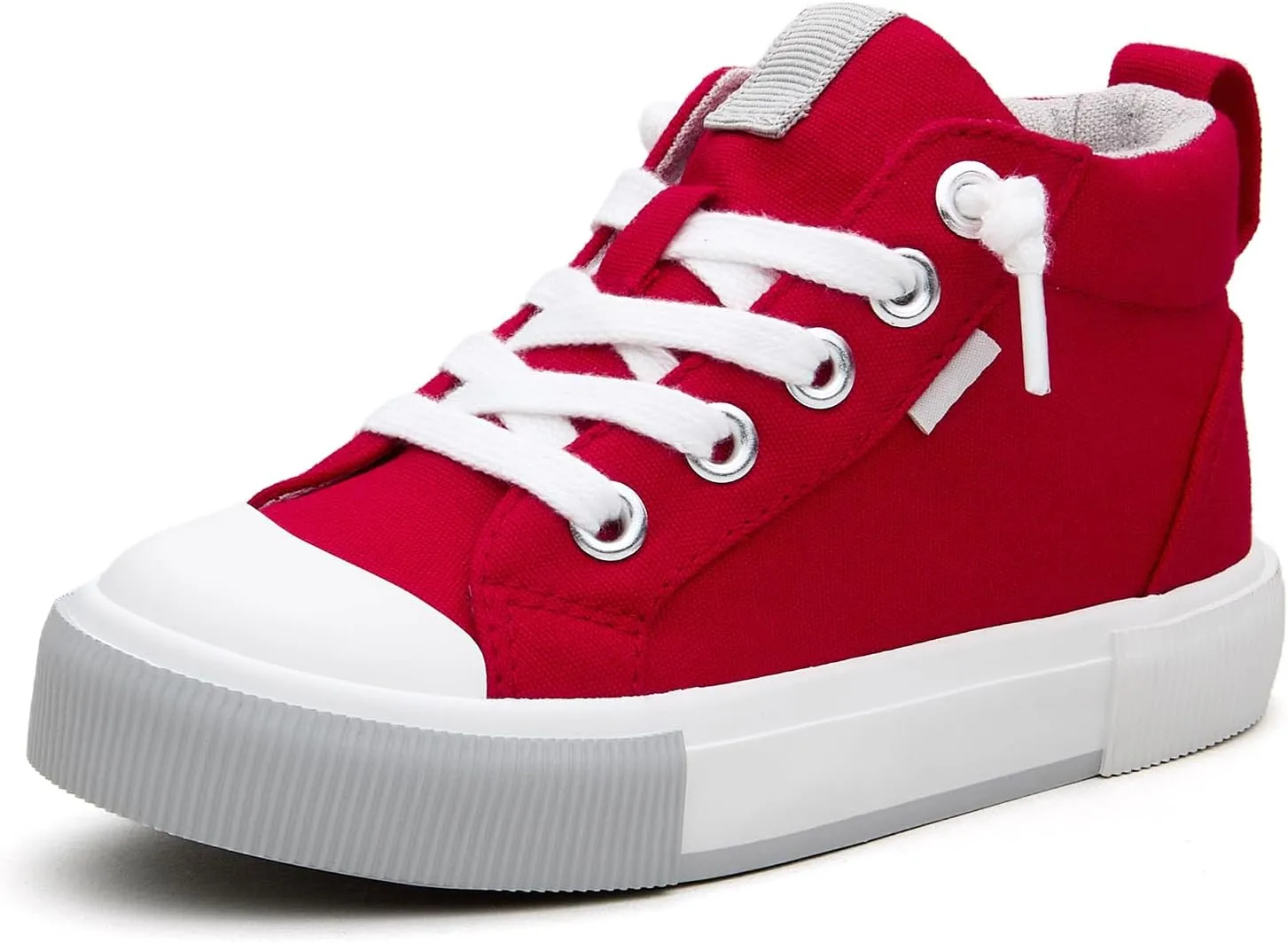 Kids' Cotton Mid-Top Slip-On Sneakers - Casual Canvas Shoes for Girls and Boys