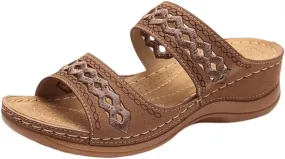 Ladmiple Orthopedic Sandals for Women with Arch Support 2023 Open Toe Flip Flops Platform Orthotic Sandal Walking Shoes