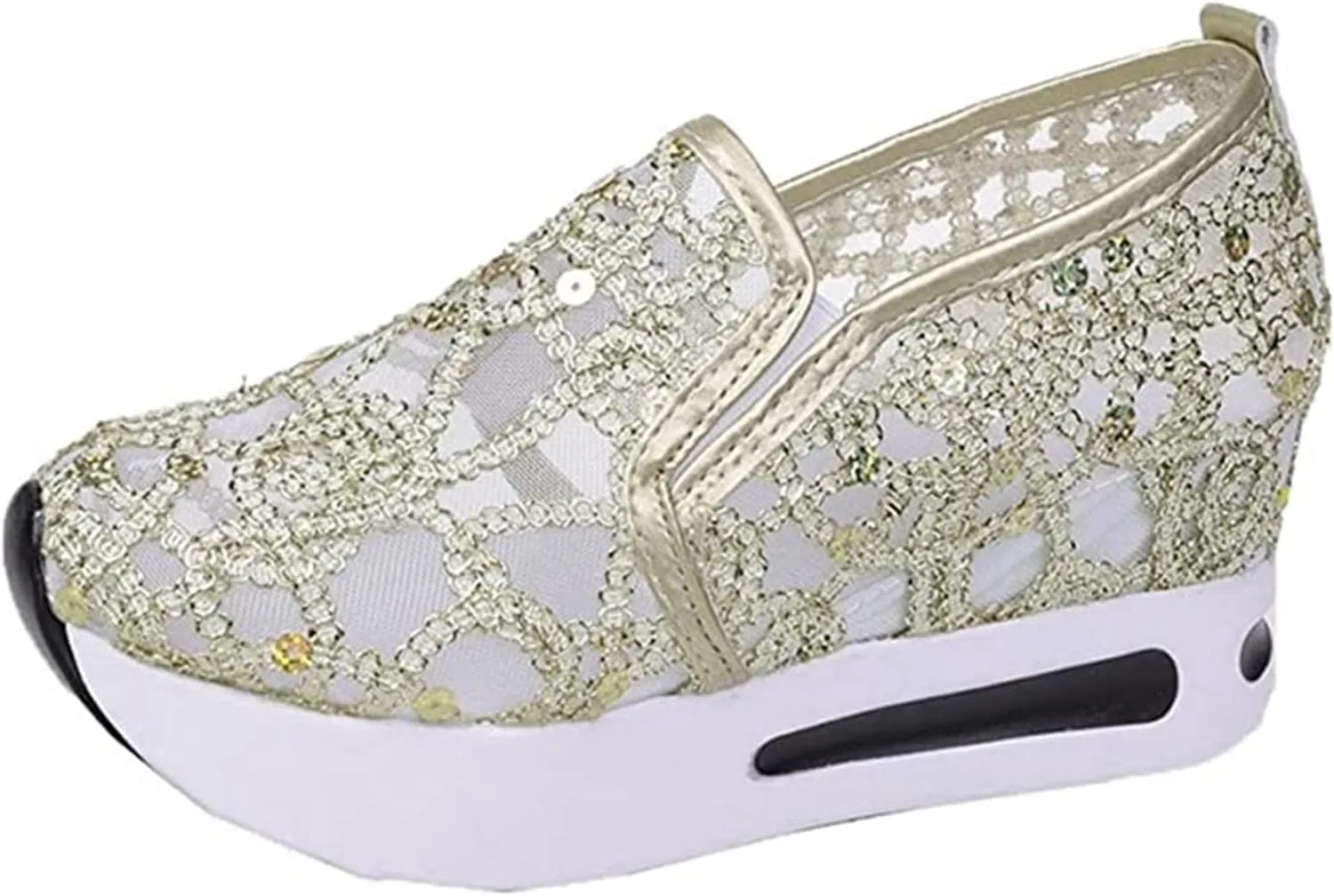 Ladmiple Sneakers For Women Comfortable Shoes Slip on Platform Walking Shoes Fashion Dressy Casual Summer Flats Loafers