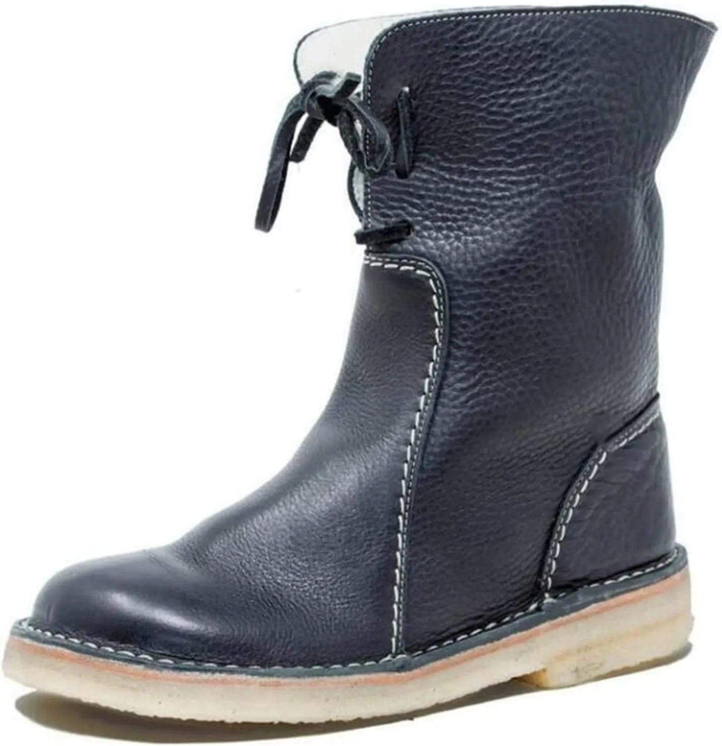 Ladmiple Snow Boots For Women Tall Mid Calf Winter Boots Warm Fashion Fur Lined Thickening Outdoor Comfortable Shoes
