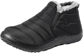 Lausiuoe Snow Boots For Women Waterproof Insulated Non Slip Winter Warm Lining Comfortable Ankle Booties Walking Shoes