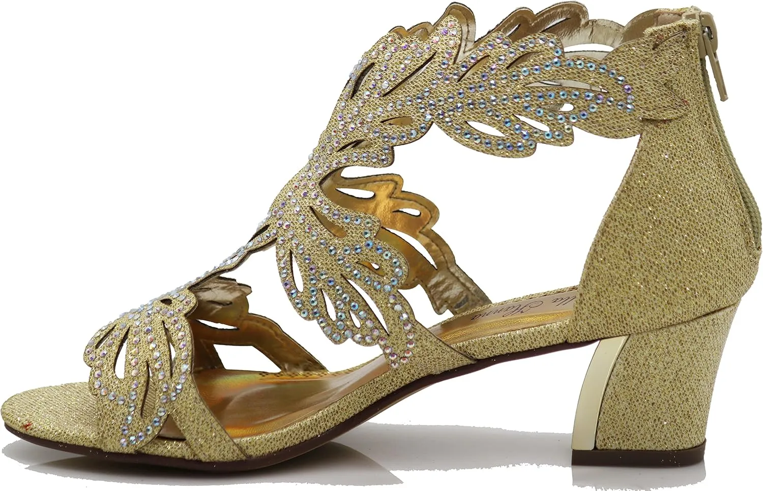 Lime03N Womens Open Toe Mid Heel Wedding Rhinestone Gladiator Sandal Wedge Shoes