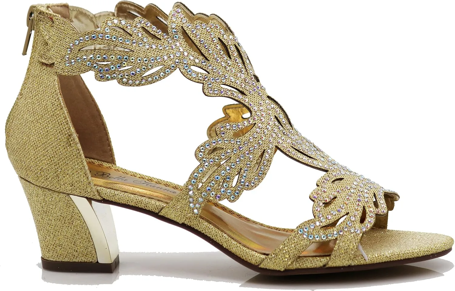 Lime03N Womens Open Toe Mid Heel Wedding Rhinestone Gladiator Sandal Wedge Shoes