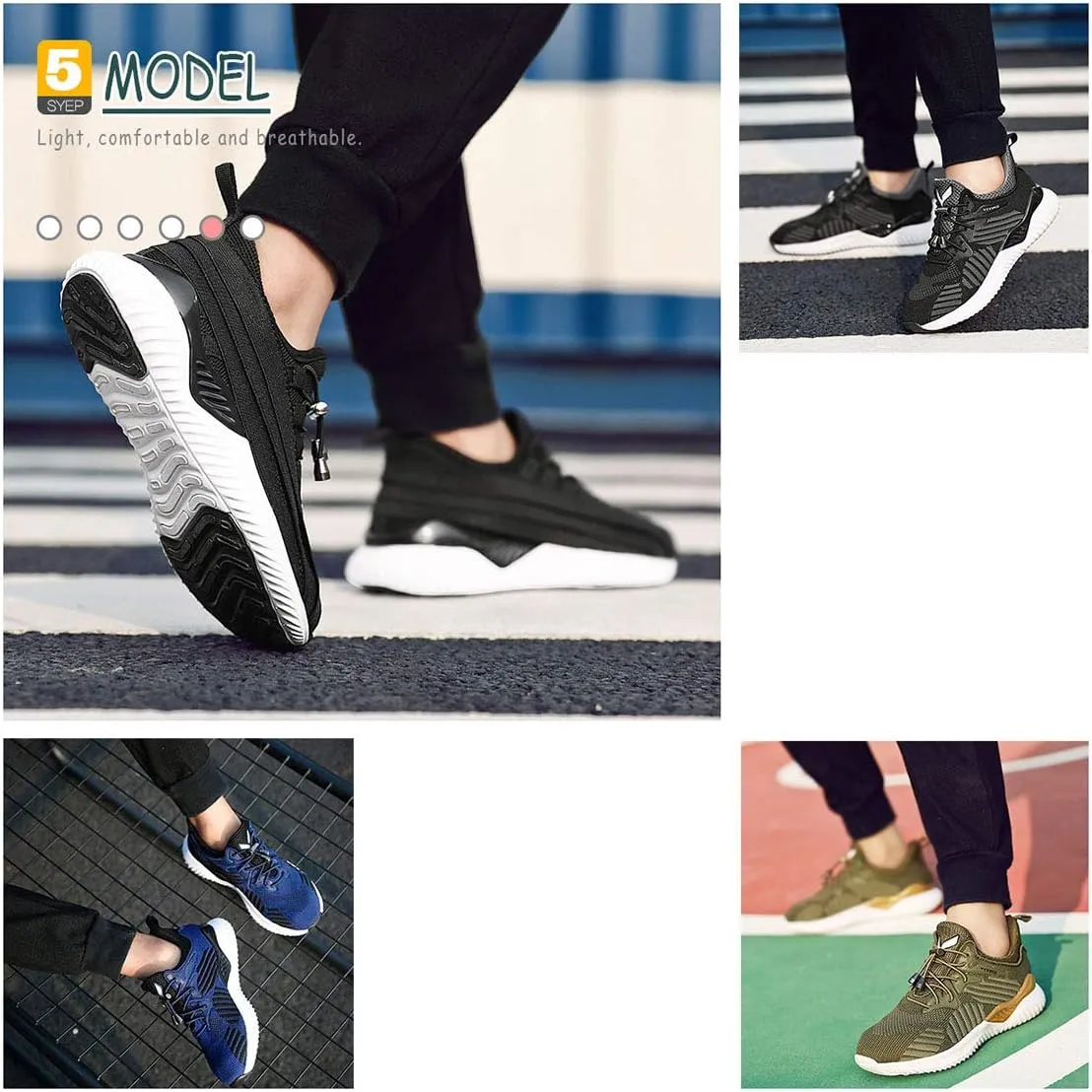 Littleplum Boys Running Shoes Slip On Kids Sneakers Mesh Tennis Shoes Lightweight Breathable for Athletic Gym School Sport