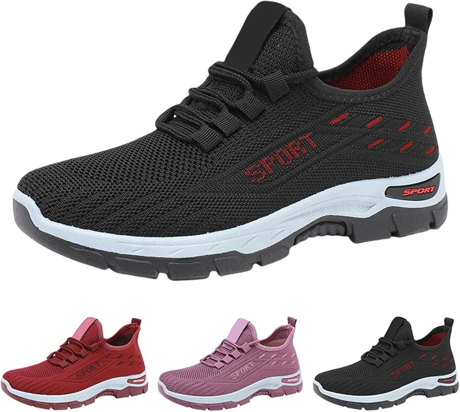 Men's Casual Dress Business Shoes Breathable Knit Classic Leisure Sneakers Lightweight Comfortable Walking Shoes