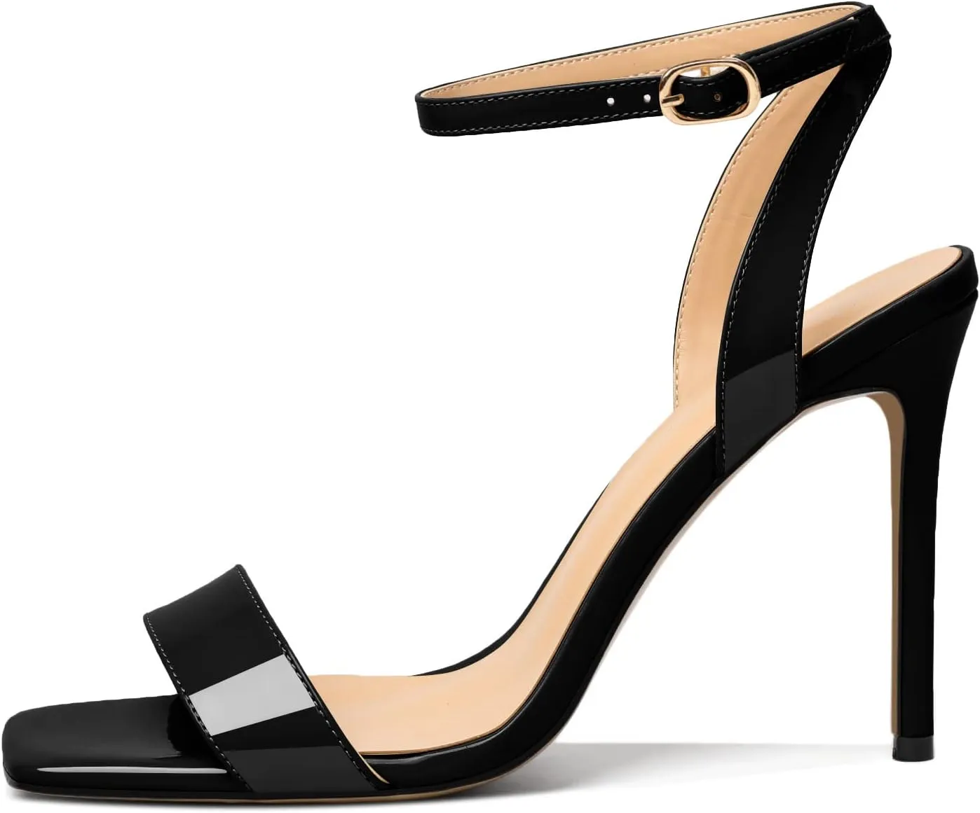 Mettesally Womens High Heel Sandals Open Toe Stilettos Slingback Crisscross Ankle Strap Heeled Sandals Prom Wedding Shoes