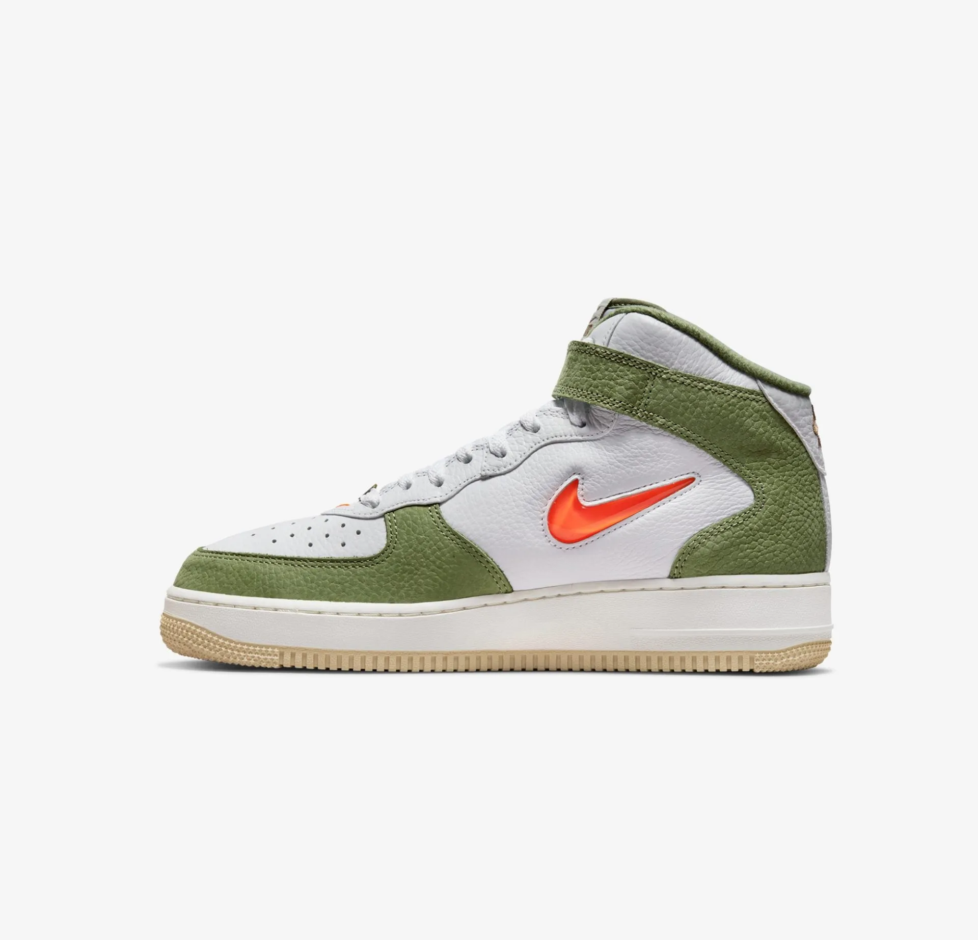 Nike | AIR FORCE 1 MID '07  { OLIVE GREEN / TOTAL ORANGE