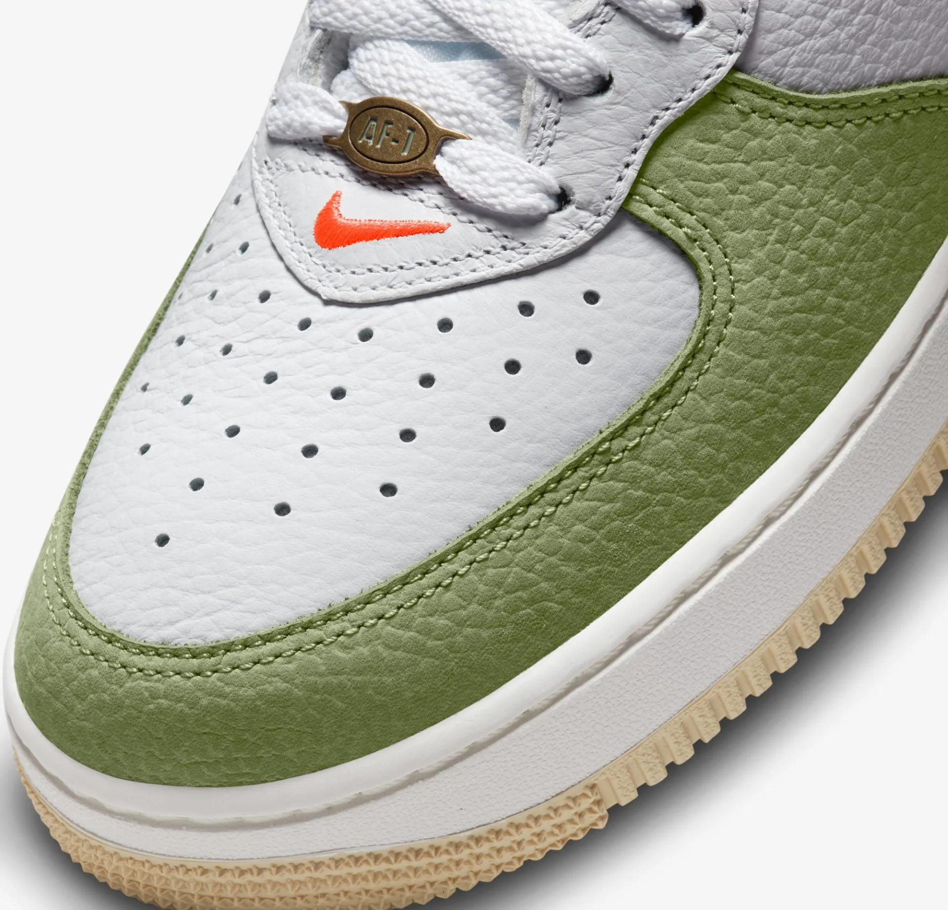 Nike | AIR FORCE 1 MID '07  { OLIVE GREEN / TOTAL ORANGE