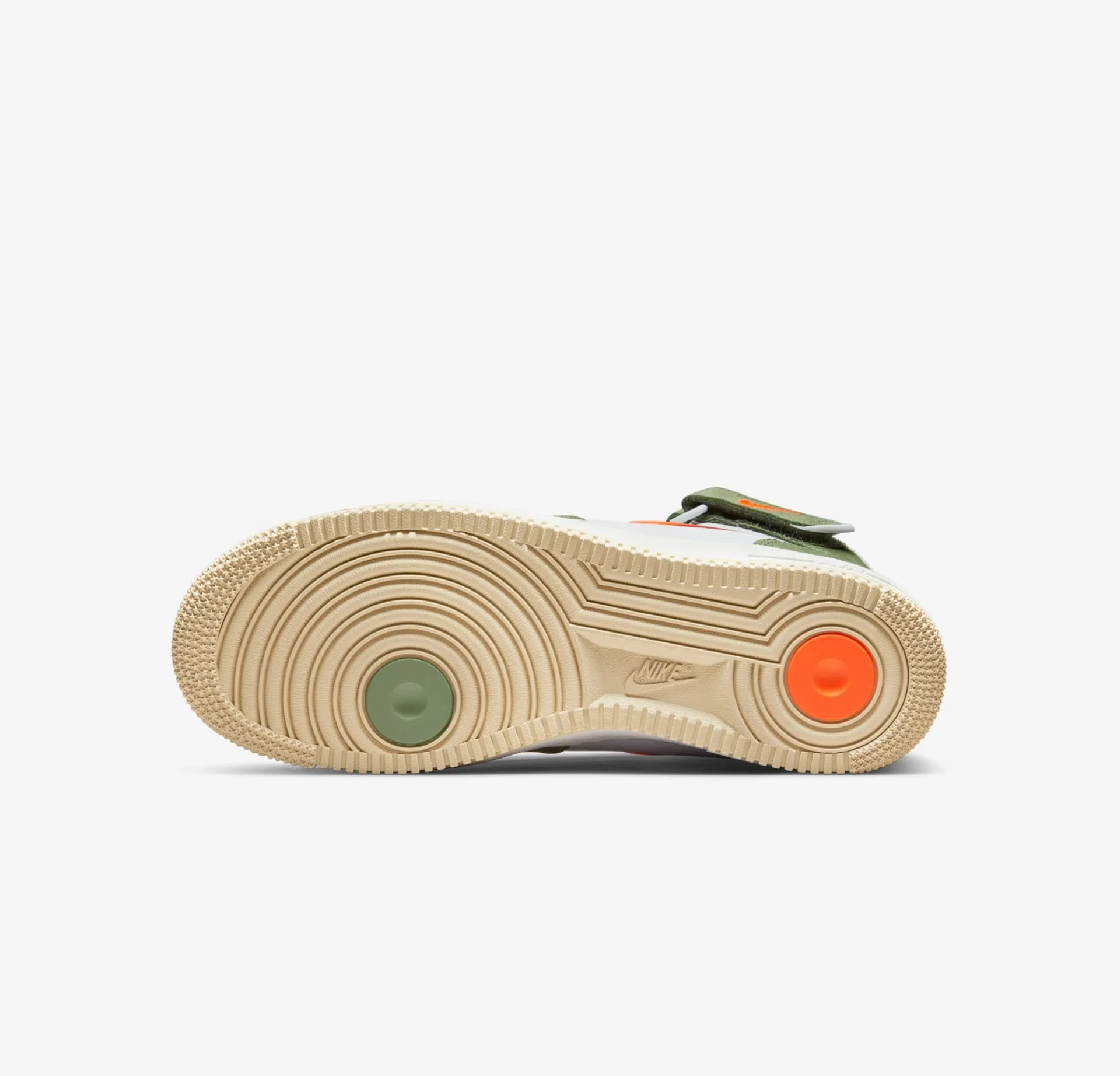 Nike | AIR FORCE 1 MID '07  { OLIVE GREEN / TOTAL ORANGE