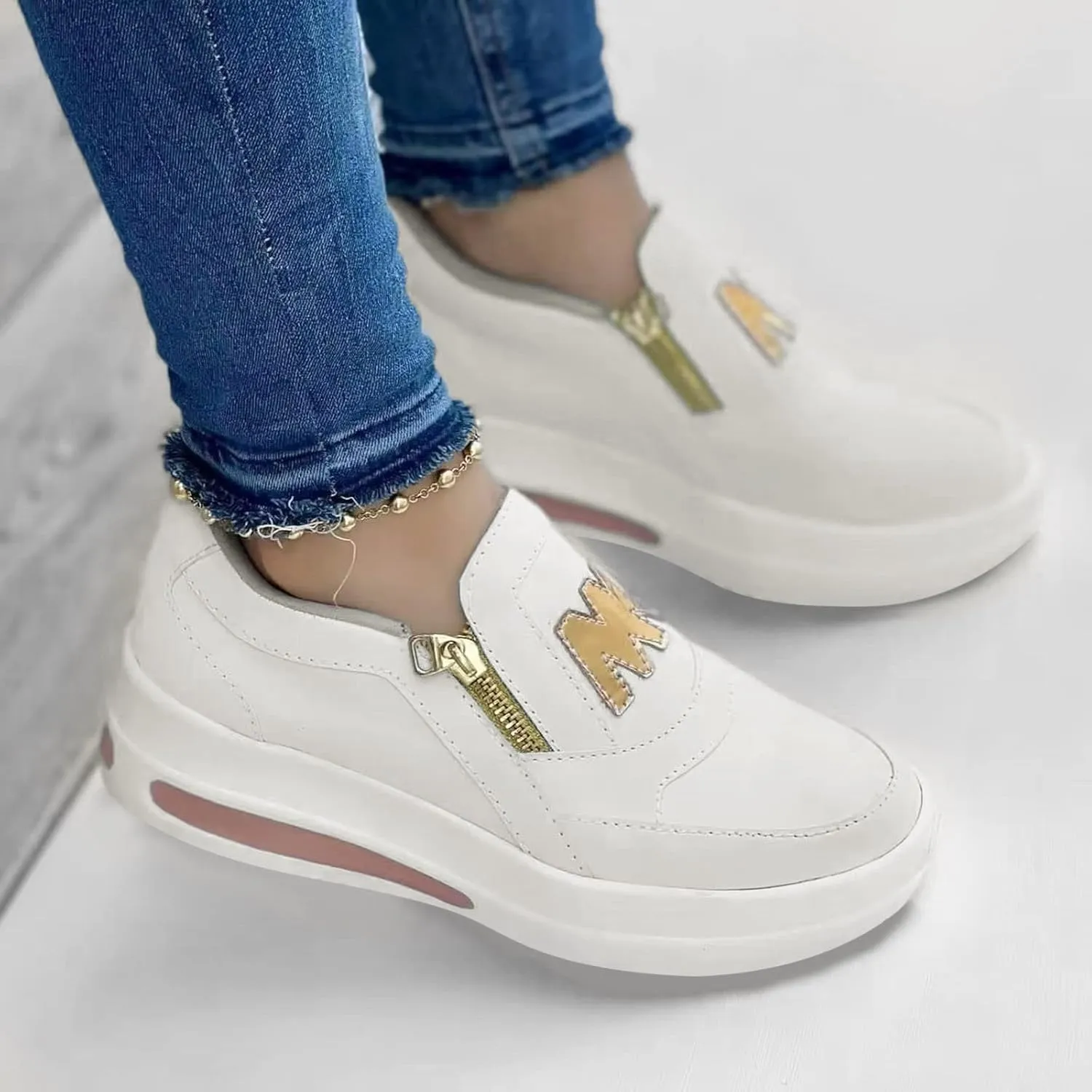 Orthopedic Casual Loafers for Women Slip On Walking Shoes with Arch Support Comfortable Sneakers Plantar Fasciitis Relief Foot Pain Diabetic Feet