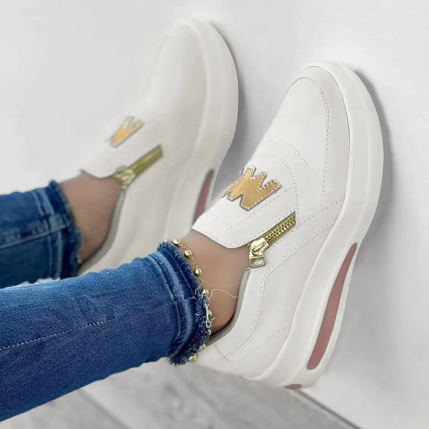 Orthopedic Casual Loafers for Women Slip On Walking Shoes with Arch Support Comfortable Sneakers Plantar Fasciitis Relief Foot Pain Diabetic Feet