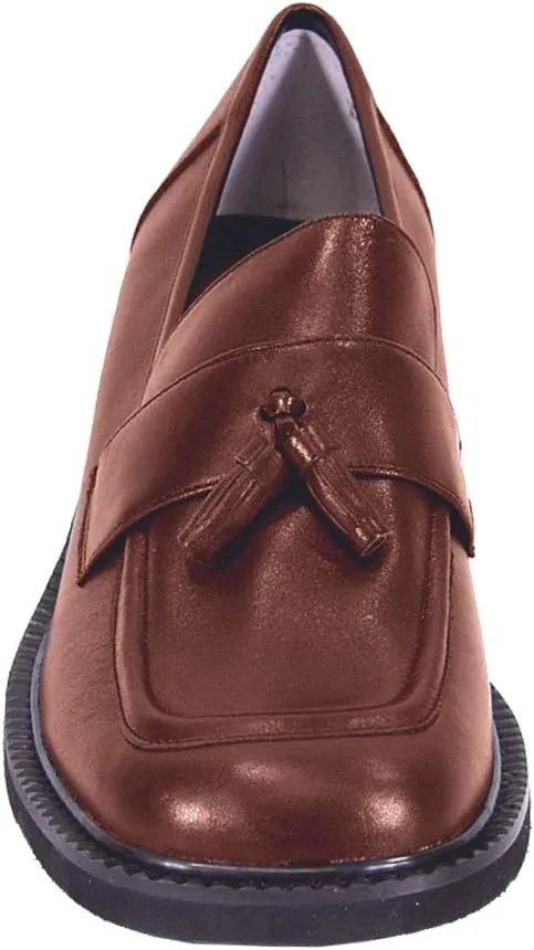 Peerage Rhona Women's Wide Width Slip-On Casual Tassel Leather Shoes