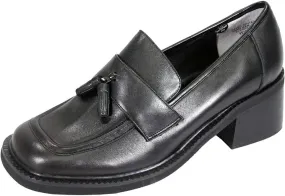 Peerage Rhona Women's Wide Width Slip-On Casual Tassel Leather Shoes