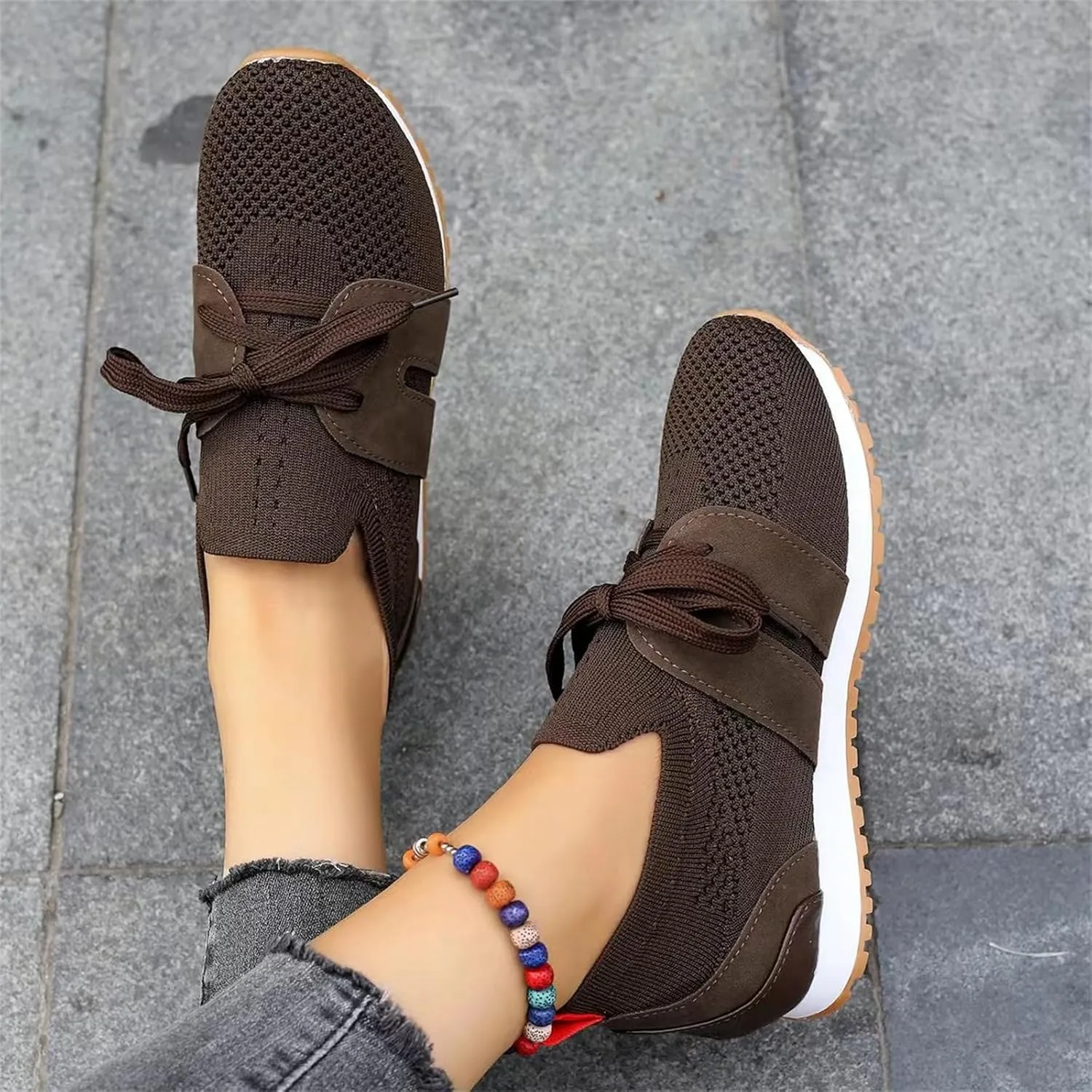 Slip On Sneakers Women Arch Support Running Shoes Non Slip Walking Shoes Lightweight Fashion Gym Workout Tennis Shoes