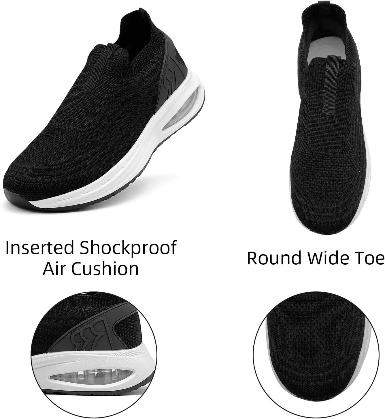 Wide Toe Box Shoes for Men and Women Arch Support Walking Shoes Cushioned Road Running Shoes Non Slip Mens Air Walking Sneakers for Athletic Tennis Orthopedic Plantar Fasciitis Workout