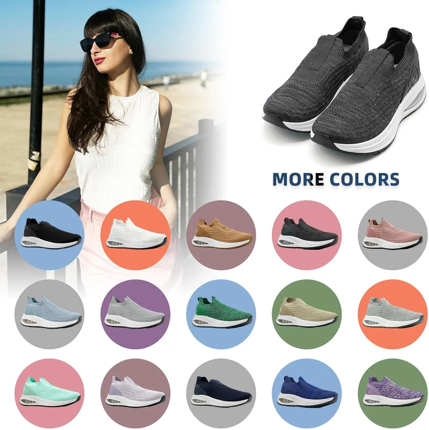 Wide Toe Box Shoes for Men and Women Arch Support Walking Shoes Cushioned Road Running Shoes Non Slip Mens Air Walking Sneakers for Athletic Tennis Orthopedic Plantar Fasciitis Workout