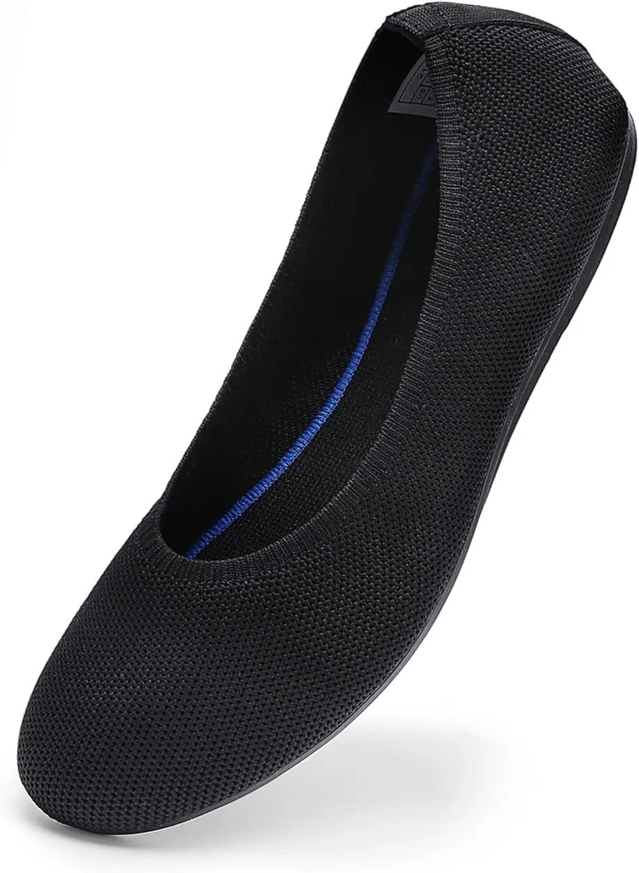 Women's Ballet Flat Dressy Casual Knit Shoes Round Toe Women Mesh Flats