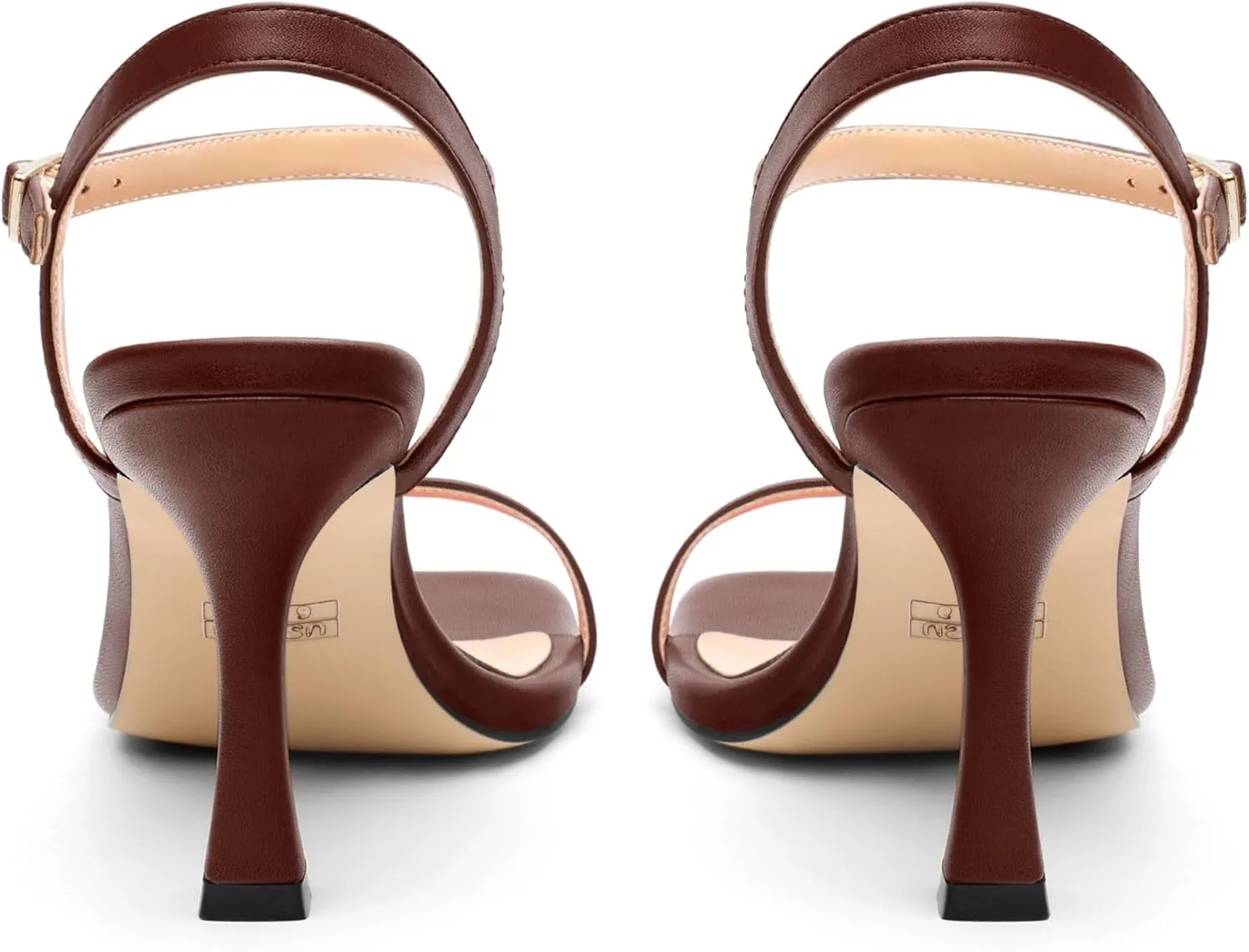 Womens Heels Sandals, Sexy Strappy Stiletto High Heel Sandals for Women Open Square Toe Adjustable Buckle Ankle Strap High Heel Sandals Prom Dress Pumps 3.35 Inch