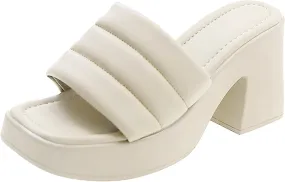 Women's Platform Heels Sandals Open Toe Fashion Wedding Sexy Dress Block Chunky Wedges High Heel Ankle Strap Pumps